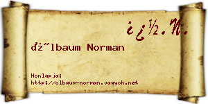Ölbaum Norman névjegykártya